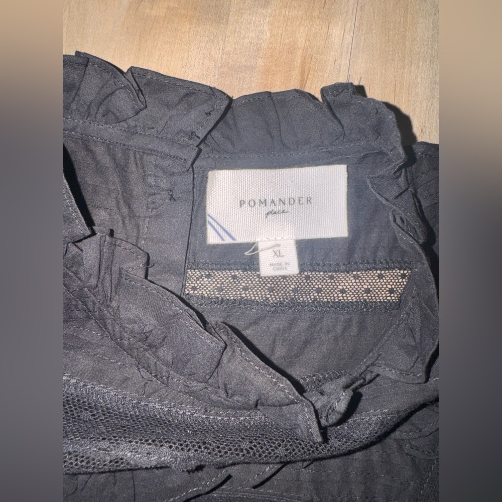 Tuckernuck Pomander Place Black Cecil Ruffle Lace Mini Dress XL NWOT - Picture 7 of 11